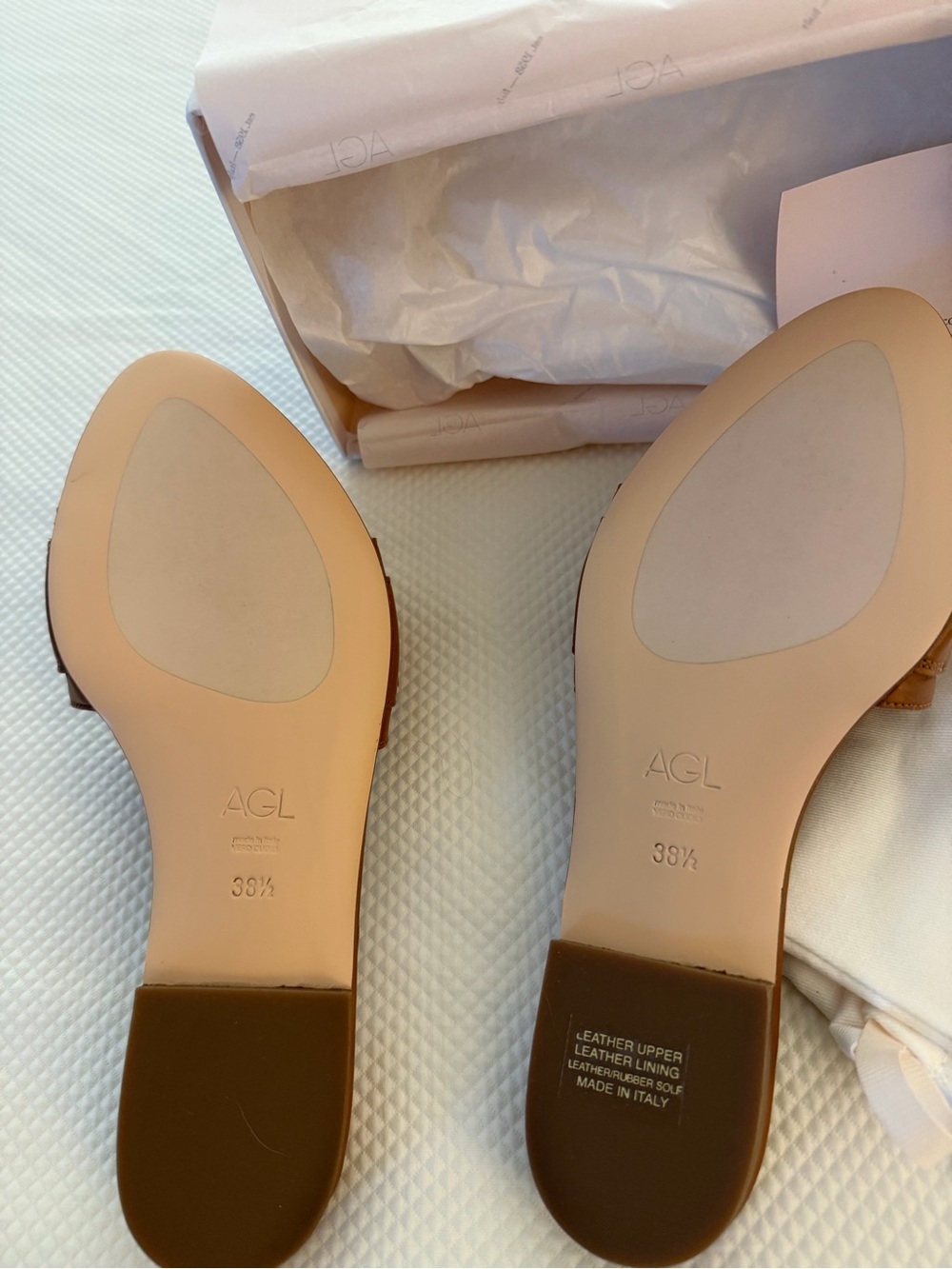 NWT AGL Leather Buckle Slide Sandals - Picture 3 of 4